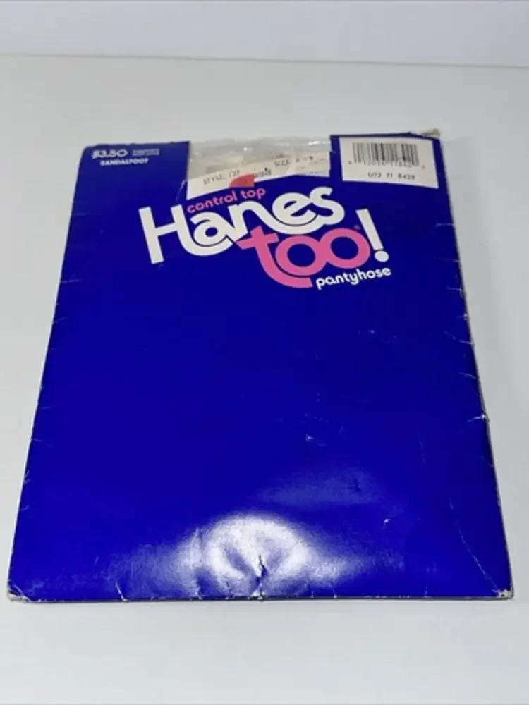 HTF VINTAGE Hanes Too Sheer Pantyhose Control Top Sandalfoot SZ AB Travel Wine